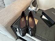 Chanel Black CC Cap Toe Jersey Flat Ballerina 04 - 6