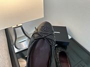 Chanel Black CC Cap Toe Jersey Flat Ballerina 04 - 3