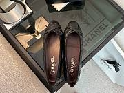 Chanel Black CC Cap Toe Jersey Flat Ballerina 04 - 2