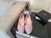 Chanel Black CC Cap Toe Jersey Flat Ballerina 02 - 2