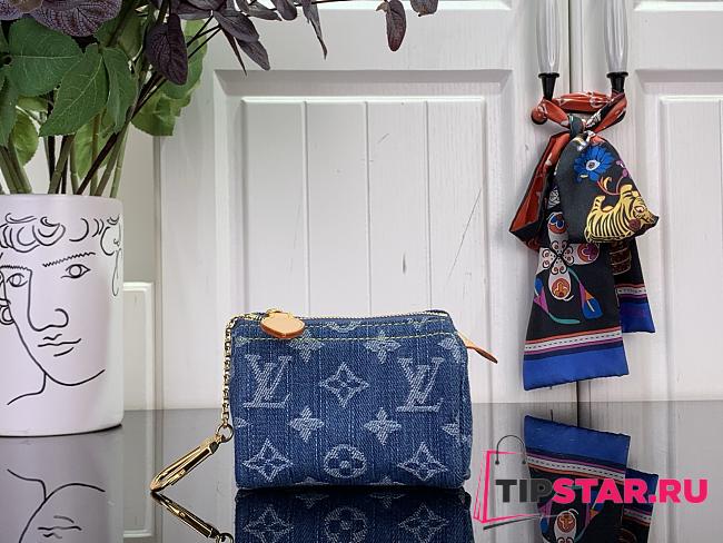 Louis Vuitton Trousse Speedy Wallet Blue Denim - 1