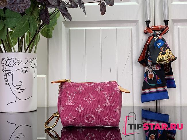 Louis Vuitton Trousse Speedy Wallet Fuchsia Denim - 1