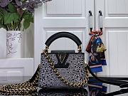 Louis Vuitton Nano Capucines East-West Black crystal - 1