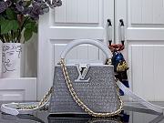 Louis Vuitton Mini Capucines East-West Silver crystal - 1