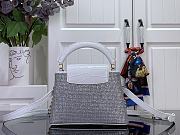 Louis Vuitton Mini Capucines East-West Silver crystal - 4