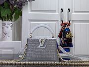 Louis Vuitton Nano Capucines East-West Silver crystal - 1