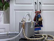 Louis Vuitton Nano Capucines East-West Silver crystal - 4