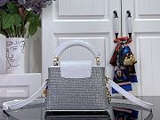 Louis Vuitton Nano Capucines East-West Silver crystal - 3