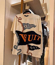 Louis Vuitton Wave Graphic T-Shirt Beige - 6