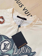Louis Vuitton Wave Graphic T-Shirt Beige - 4