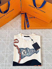Louis Vuitton Wave Graphic T-Shirt Beige - 2