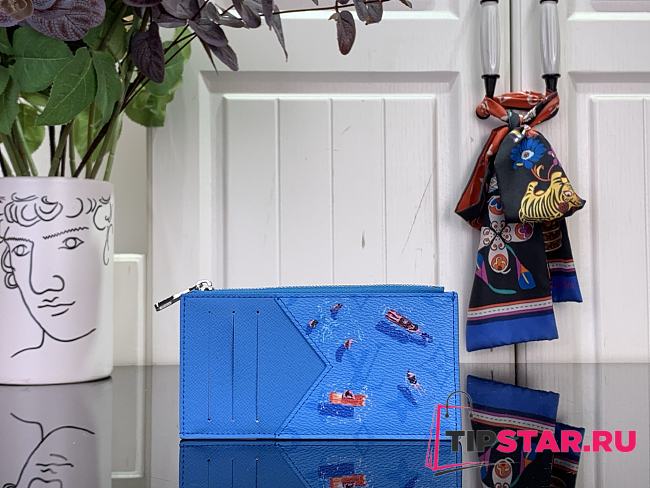 Louis Vuitton Card Holder In Blue - 1