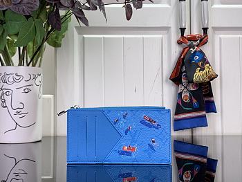 Louis Vuitton Card Holder In Blue