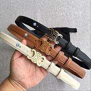 Celine 2.5cm Triumph TRIOMPHE Enamel Buckle Belt Black - 6