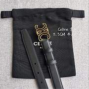 Celine 2.5cm Triumph TRIOMPHE Enamel Buckle Belt Black - 3