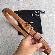 Celine 2.5cm Triumph TRIOMPHE Enamel Buckle Belt Golden brown - 1