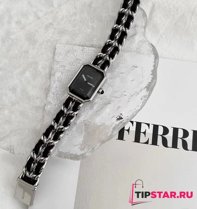 CHANEL PREMIÈRE ICONIC CHAIN ​​WATCH BLACK/SILVER  - 1