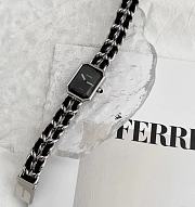 CHANEL PREMIÈRE ICONIC CHAIN ​​WATCH BLACK/SILVER  - 1