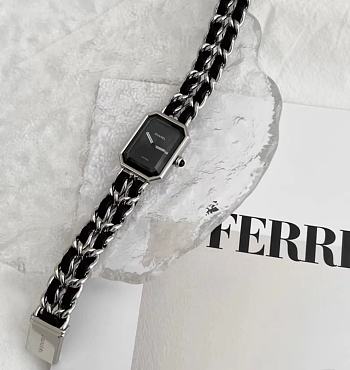 CHANEL PREMIÈRE ICONIC CHAIN ​​WATCH BLACK/SILVER 
