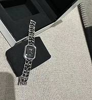 CHANEL PREMIÈRE ICONIC CHAIN ​​WATCH BLACK/SILVER  - 2