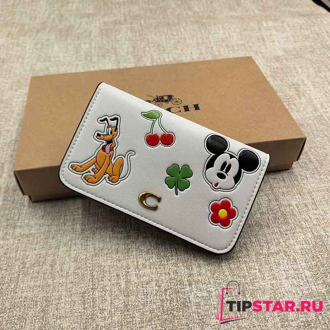 DISNEY X COACH Essential Slim Card Case / Sticker Print - 1
