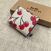 Coach Snap Wallet In Signature Canvas With Cherry 03 - 2