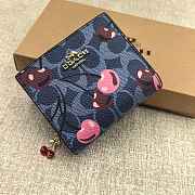 Coach Snap Wallet In Signature Canvas With Cherry 02 - 1