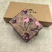 Coach Snap Wallet In Signature Canvas With Cherry 01 - 1