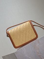 Ysl Satchel Small bag in beige raffia - 2