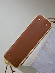 Ysl JAMIE SHOPPING in raffia bronze-tone hardware - 6