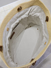 Ysl JAMIE SHOPPING in raffia bronze-tone hardware - 5