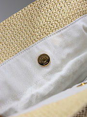 Ysl JAMIE SHOPPING in raffia bronze-tone hardware - 3