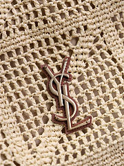 Ysl JAMIE SHOPPING in raffia bronze-tone hardware - 2