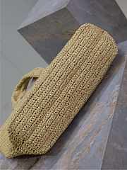Ysl Saint Laurent Rive Gauche tote bag in natural soft raffia - 5