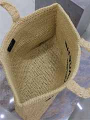 Ysl Saint Laurent Rive Gauche tote bag in natural soft raffia - 3