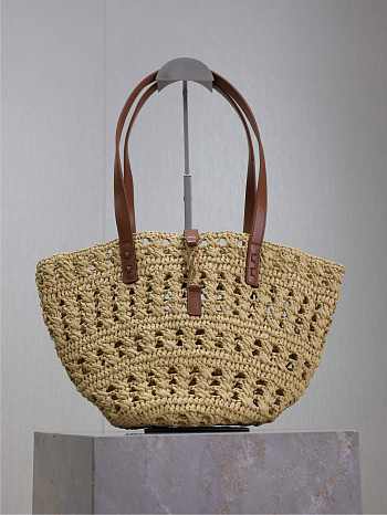Ysl PANIER bag in raffia naturel size 42x20x22 cm