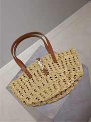 Ysl PANIER bag in raffia naturel size 42x20x22 cm - 6