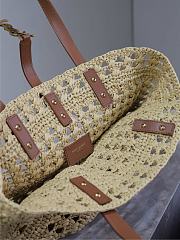 Ysl PANIER bag in raffia naturel size 42x20x22 cm - 3