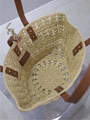 Ysl PANIER bag in raffia naturel size 42x20x22 cm - 4