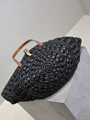 Ysl PANIER bag in raffia black size 55x31x28 cm - 6