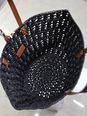 Ysl PANIER bag in raffia black size 55x31x28 cm - 3
