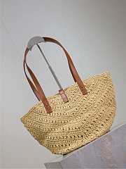 Ysl PANIER bag in raffia naturel size 38x20x21 cm - 6