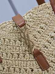 Ysl PANIER bag in raffia naturel size 38x20x21 cm - 3