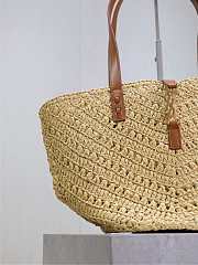 Ysl PANIER bag in raffia naturel size 38x20x21 cm - 2