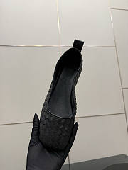 Bottega Veneta Black Intrecciato Woven Nappa Leather Bow Ballet Flats - 5