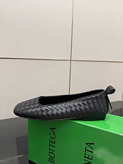 Bottega Veneta Black Intrecciato Woven Nappa Leather Bow Ballet Flats - 3