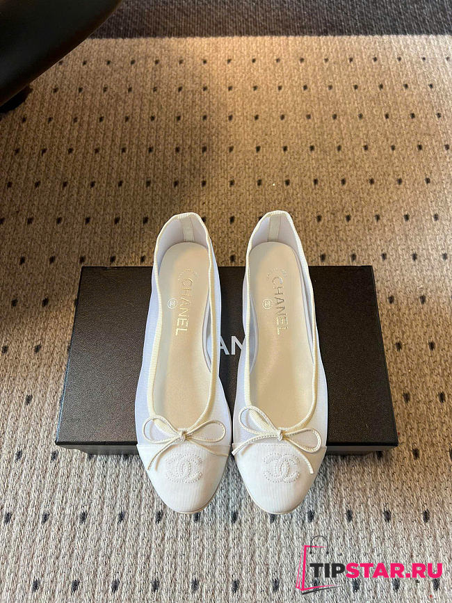 Chanel Mesh Ballet flats off-white color - 1