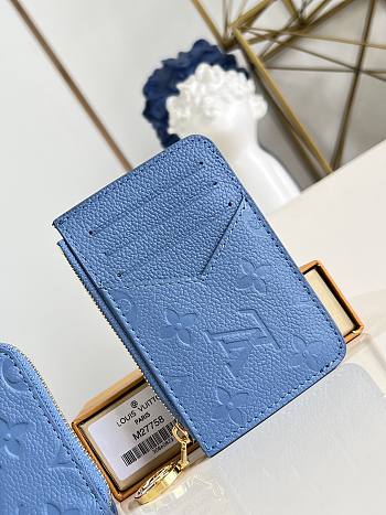 Louis Vuitton Romy Card Holder Blue Jeans