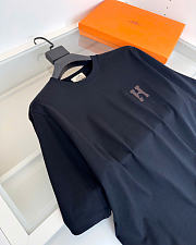 Hermes Essential Logo T-Shirt Black - 4