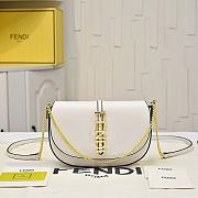 Fendi Fendigraphy Wallet on Chain White - 1